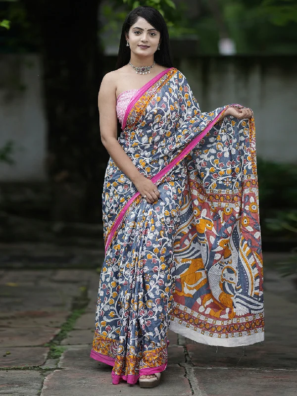 Women's Cotton Pink Printed Designer Saree With Blouse Piece Elegant Embroidery Blouse