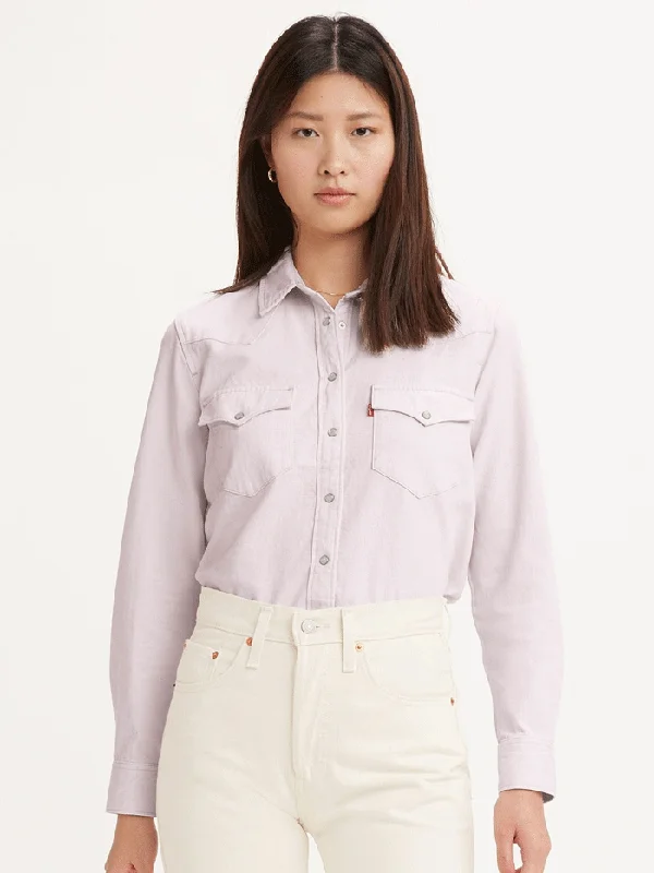 Levis 868320029 Womens Ultimate Western Shirt Mauve Chalk Od Pink-- Elasticated Padded Insulated