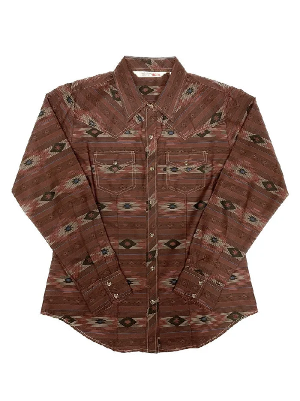Ely Cattleman 15324956-BU Womens Long Sleeve Western Shirt Burgundy-- Modern Contemporary Chic Ely Cattleman 15324956-BU Womens Long Sleeve Western Shirt Burgundy-- Modern Contemporary Chic