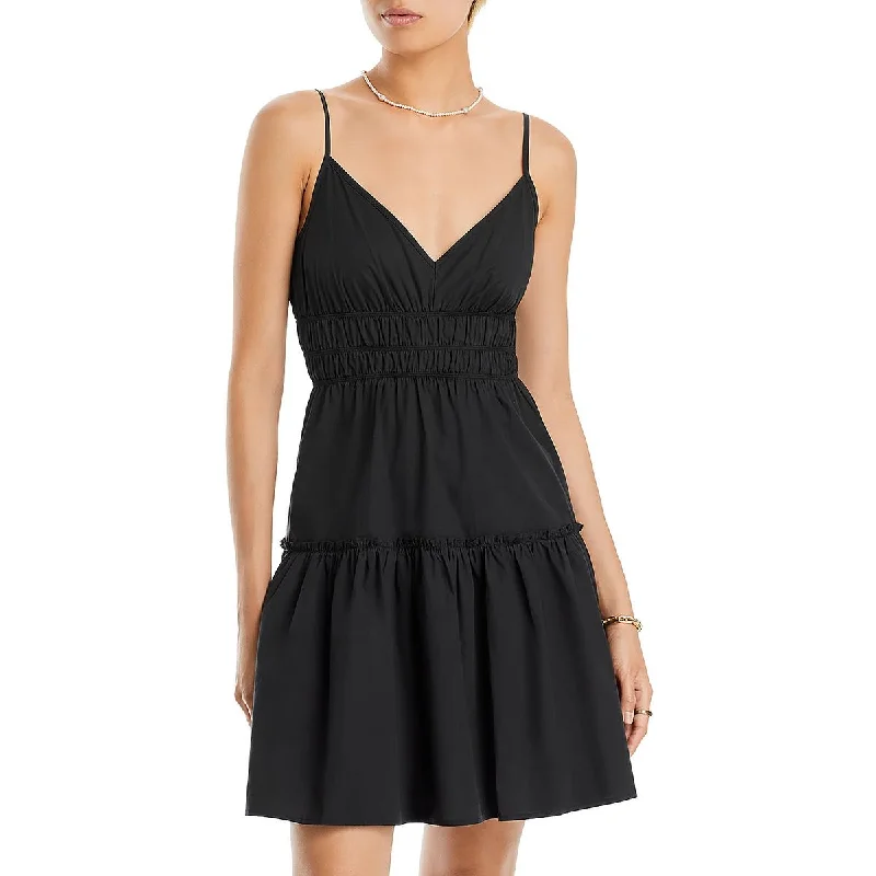 Carmen Womens Tiered Short Mini Dress Comfortable Casual Mini Dress