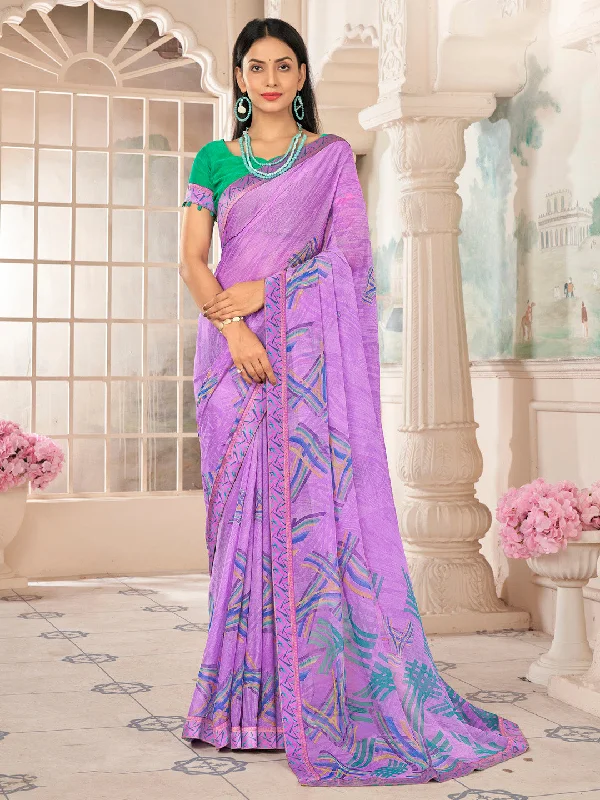 Women's Chiffon Green Embellished Designer Saree With Blouse Piece Drape Neck Blouse Women's Chiffon Green Embellished Designer Saree With Blouse Piece Drape Neck Blouse