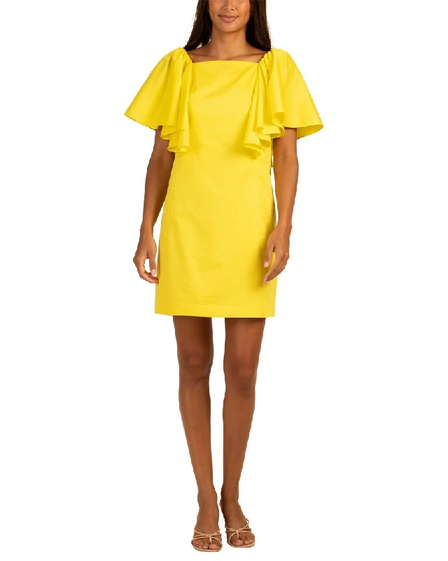 Trina Turk Hollywood Silk-Blend Mini Dress Trendy Wraparound Mini Dress