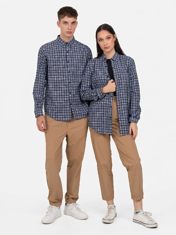 DEEDAT WILD WEST Long Sleeve Casual Shirt - Blue-- Rayon Fabric Velvet Fabric Corduroy Fabric