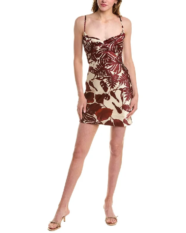 Nicholas Haley Cowl Draped Mini Dress Elegant Velvet Mini Dress
