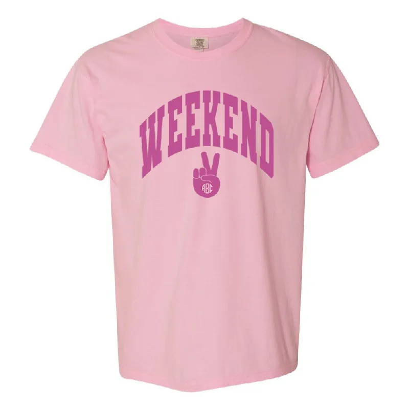 Monogrammed 'Weekend' T-Shirt-- Cozy Warm Stylish