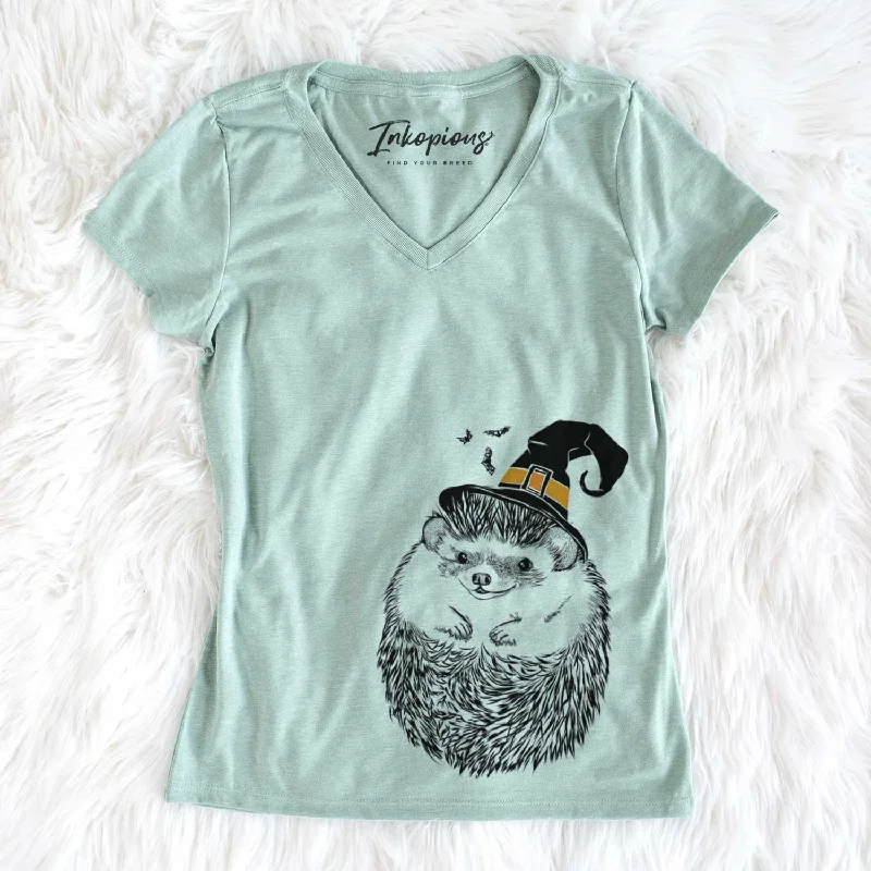 Witch Sid the Hedgehog - Women's V-neck Shirt-- V-Neck T-Shirt Long Sleeve Cotton