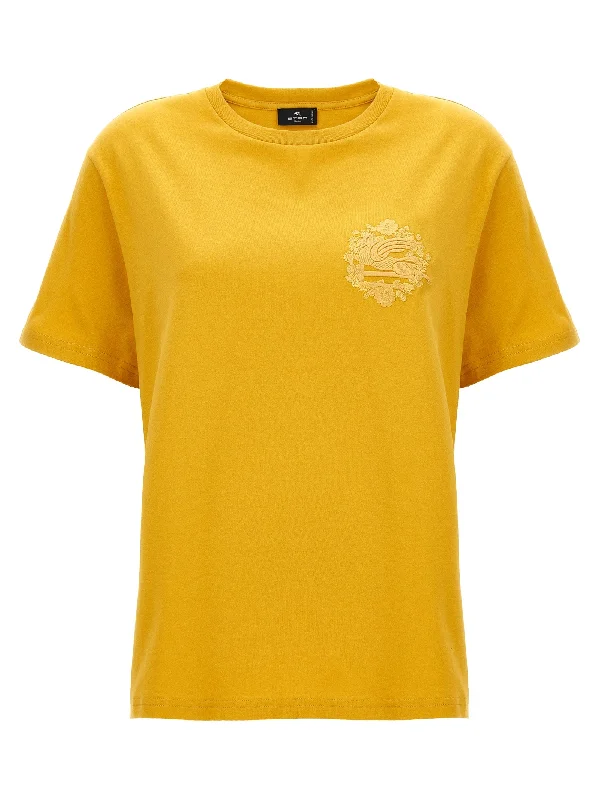 Logo T-shirt-- Solid Color Striped Floral