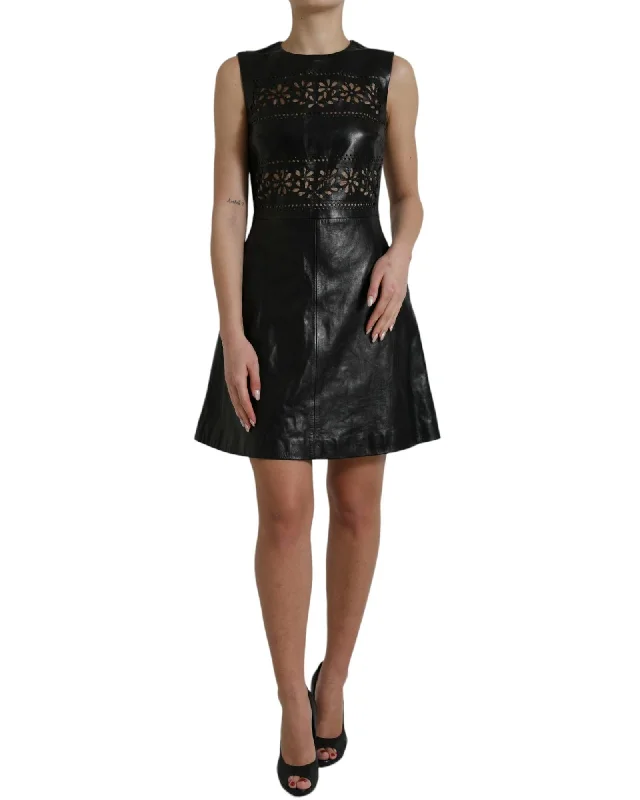 Valentino Cut Out A-line Mini Dress Cozy Knitted Mini Dress