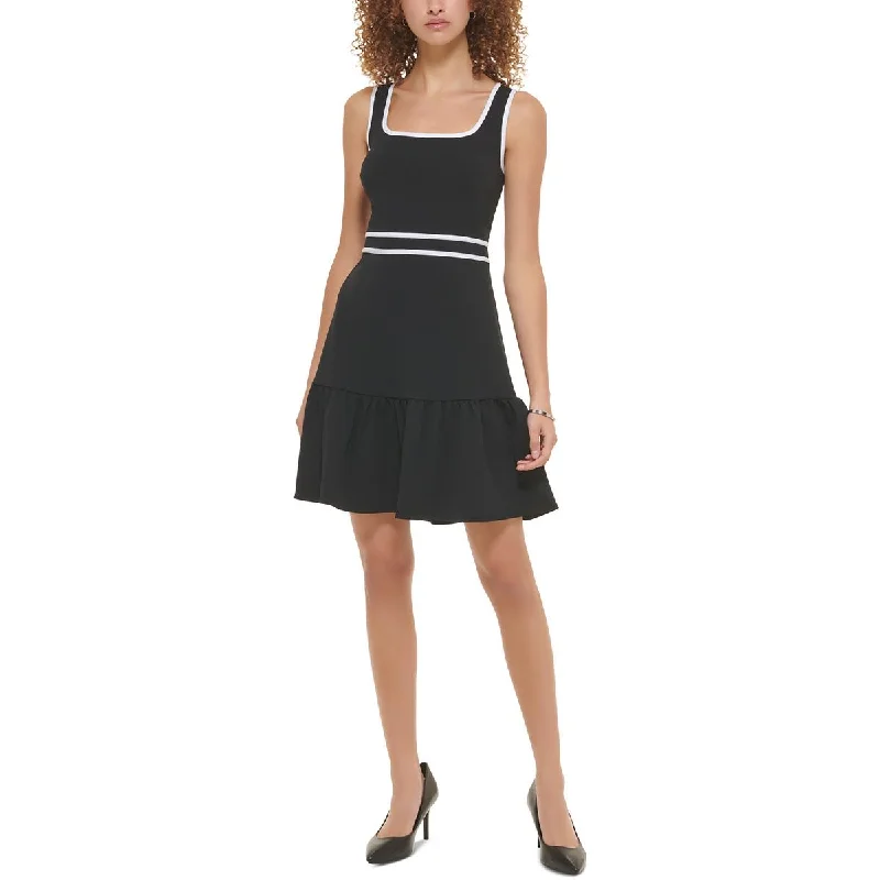 Womens A-Line Short Mini Dress Elegant Lace-Up Mini Dress