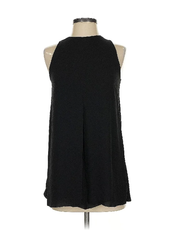 Sleeveless Blouse Satin Long Blouse
