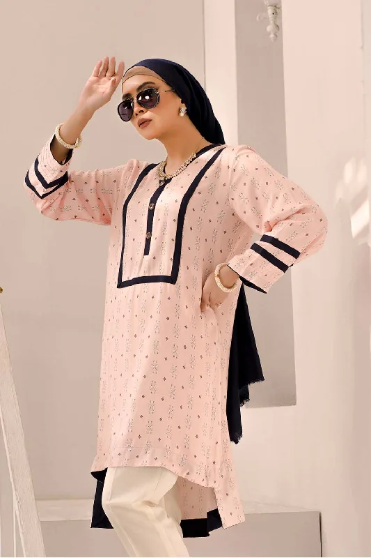 Petal Pink Eastern Shirt for Women-- Modern Contemporary Chic