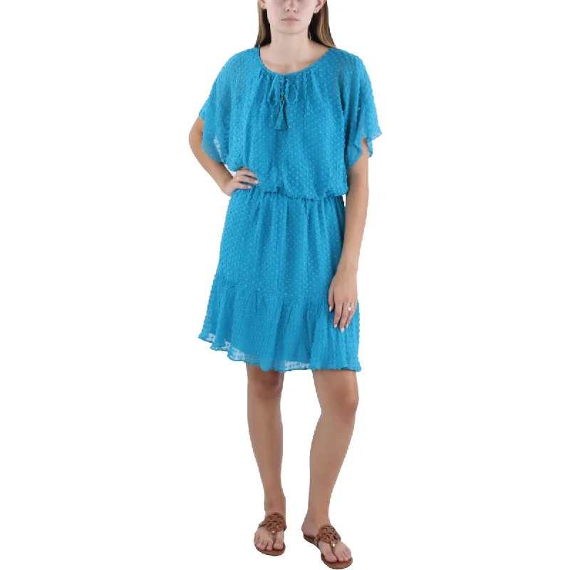 Mahalo Womens Silk Short Mini Dress Elegant Tulle Mini Dress