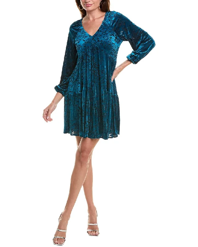 Taylor Velvet Burnout Mini Dress Fashionable Summer Mini Dress