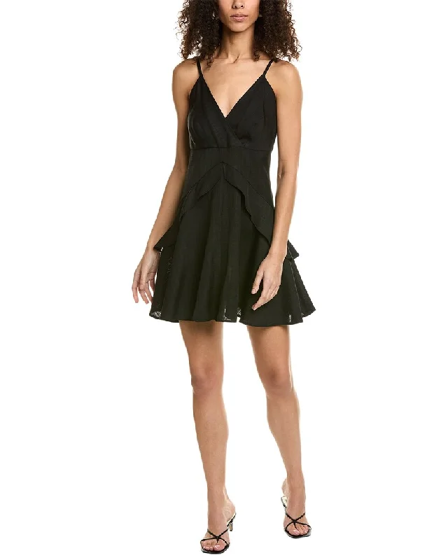 Sandro Surplice Mini Dress Stylish Sweetheart Neck Mini Dress