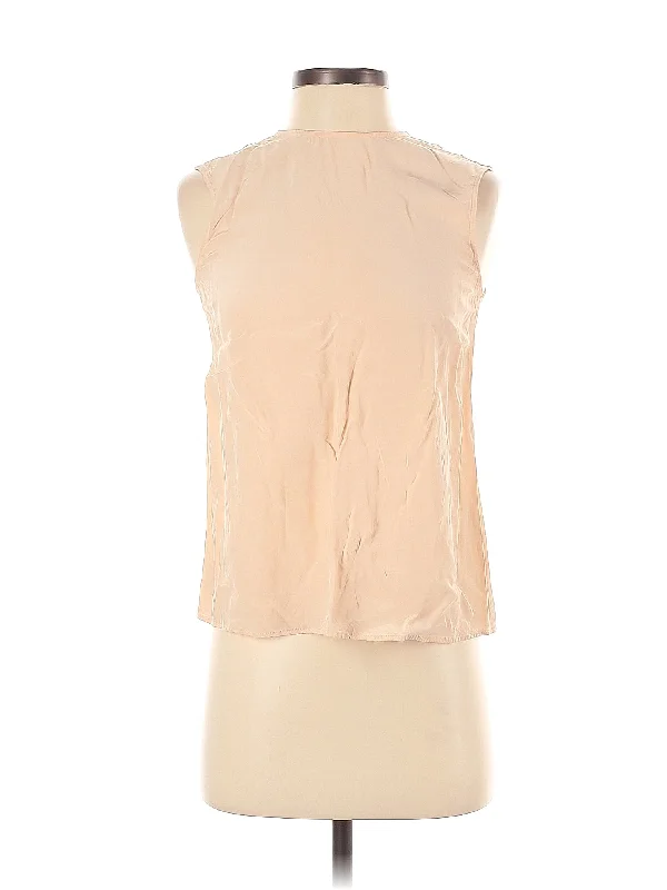 Sleeveless Blouse Ruffled Neck Blouse