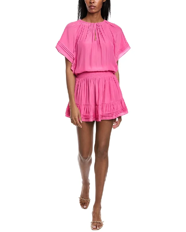 Ramy Brook Ryland Mini Dress Elegant Lace-Up Mini Dress