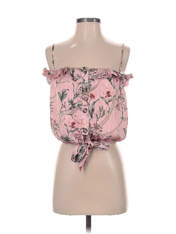 Sleeveless Blouse Satin Drape Blouse