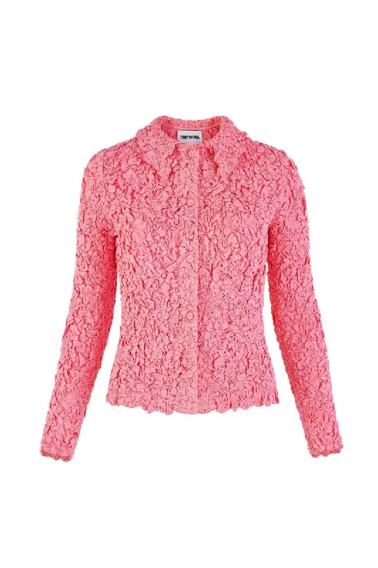 CORAL SMOCKED SHIRT-- Layered Multi-layer Single Layer
