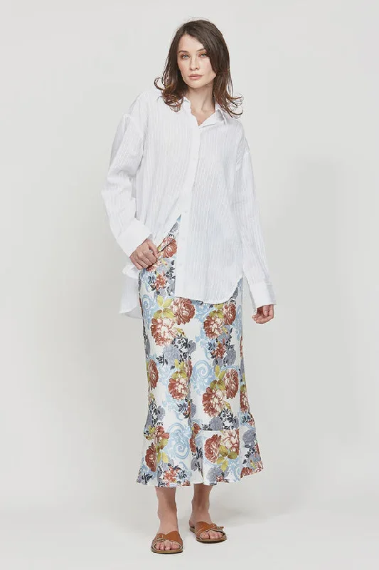 Julie shirt-- V-Neck T-Shirt Long Sleeve Cotton
