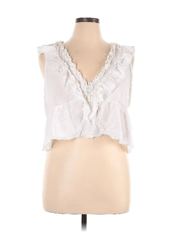 Sleeveless Blouse Peter Pan Collar Blouse
