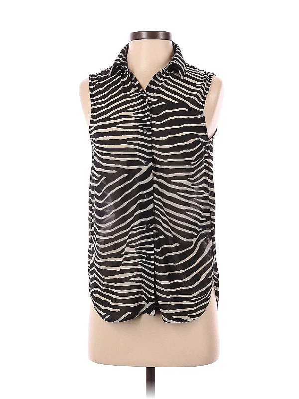 Sleeveless Blouse Chic Wrap Blouse