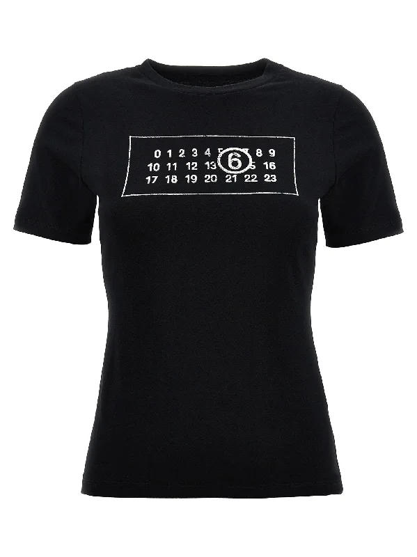 Logo Print T-shirt-- Houndstooth Herringbone Solid