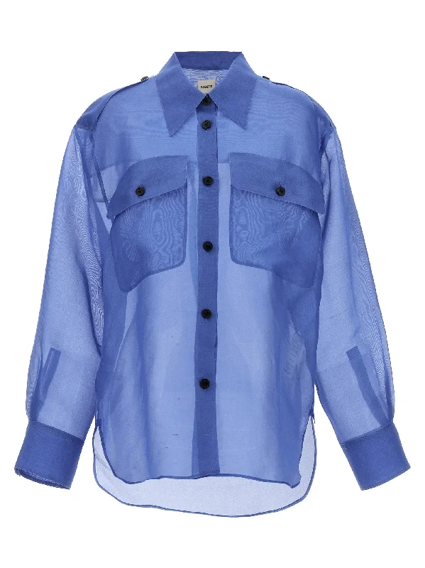 Missa Shirt-- Houndstooth Herringbone Solid