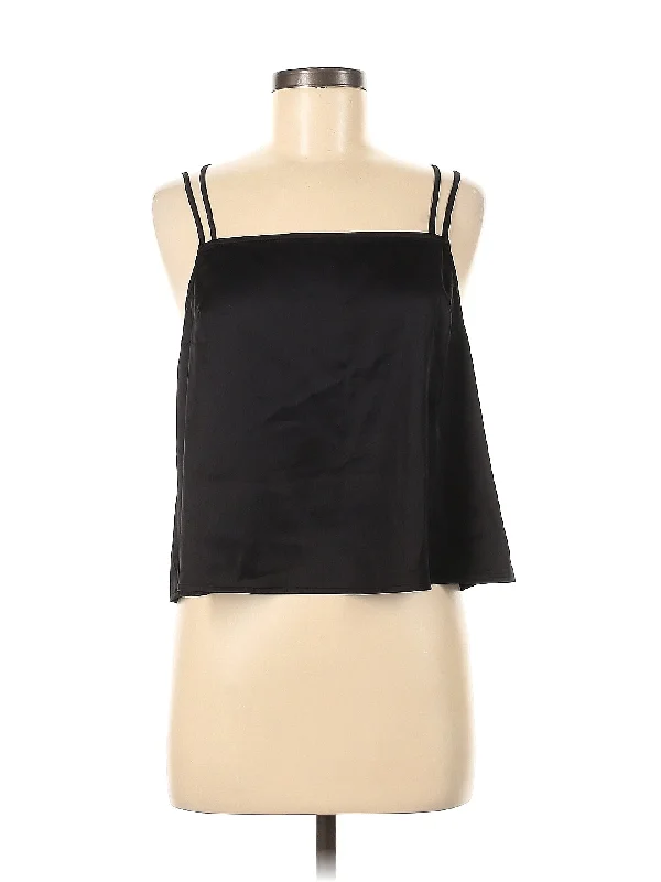 Sleeveless Blouse Textured Cotton Blouse