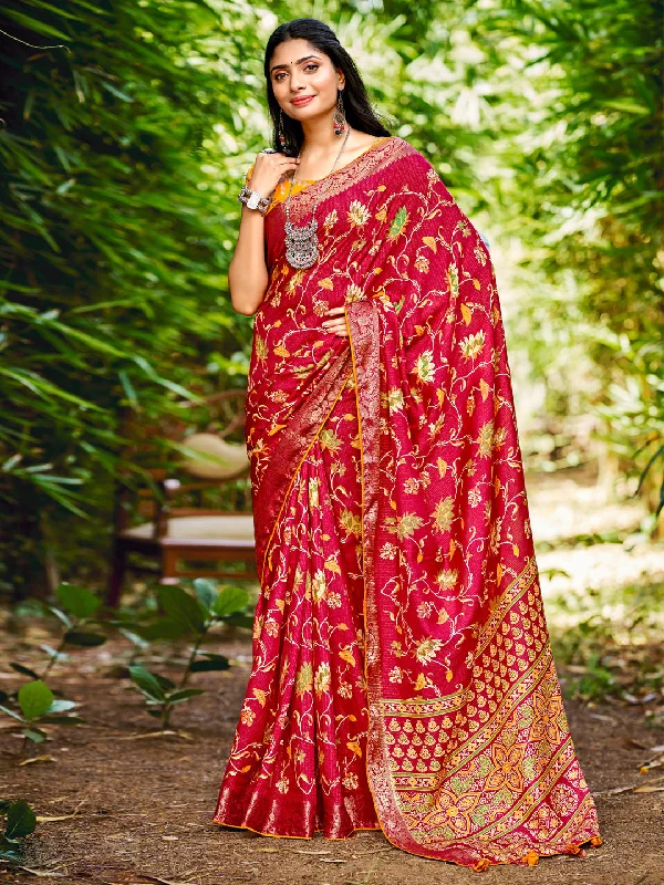 Women's Soft Silk Yellow Woven Design Designer Saree With Blouse Piece Polished Work Blouse