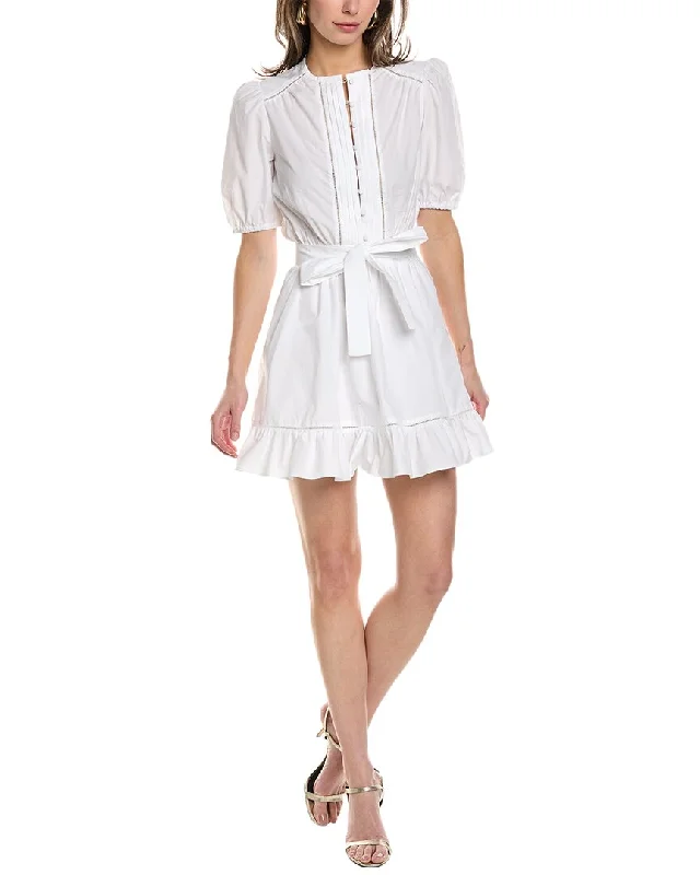 Ba&Sh Puff Sleeve Mini Dress Cozy Jersey Mini Dress