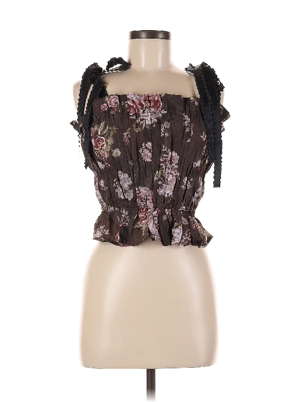 Sleeveless Blouse Gathered Detail Blouse