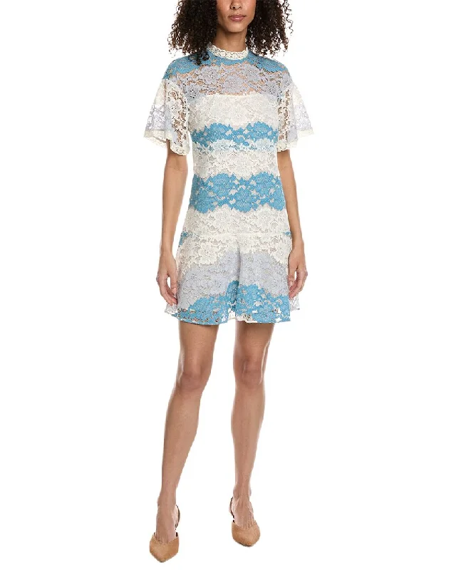 Burberry Floral Print Silk-Lined Mini Dress Fashionable Summer Mini Dress