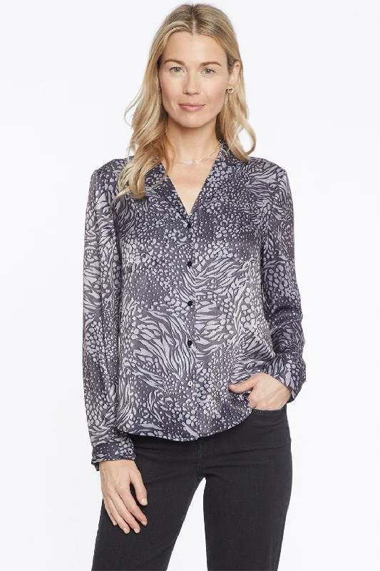 Notch Collar Blouse Peter Pan Blouse