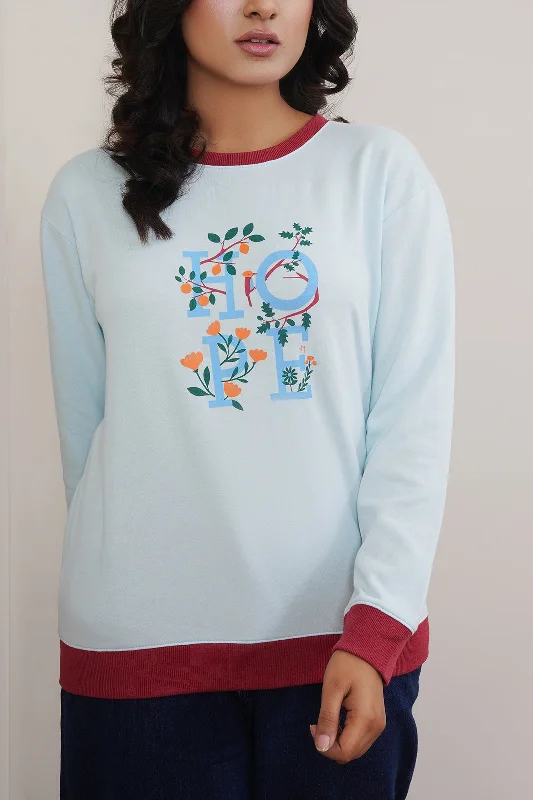 Women Hope Sweat Shirt-- Machine Wash Dry Clean Hand Wash
