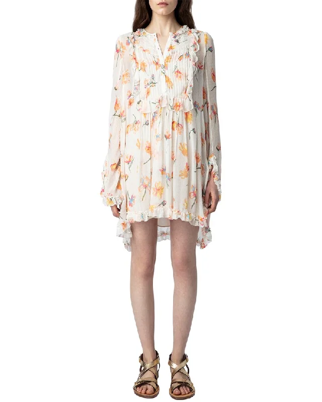 Zadig & Voltaire Rackel Mini Dress Stylish Short Sleeve Mini Dress