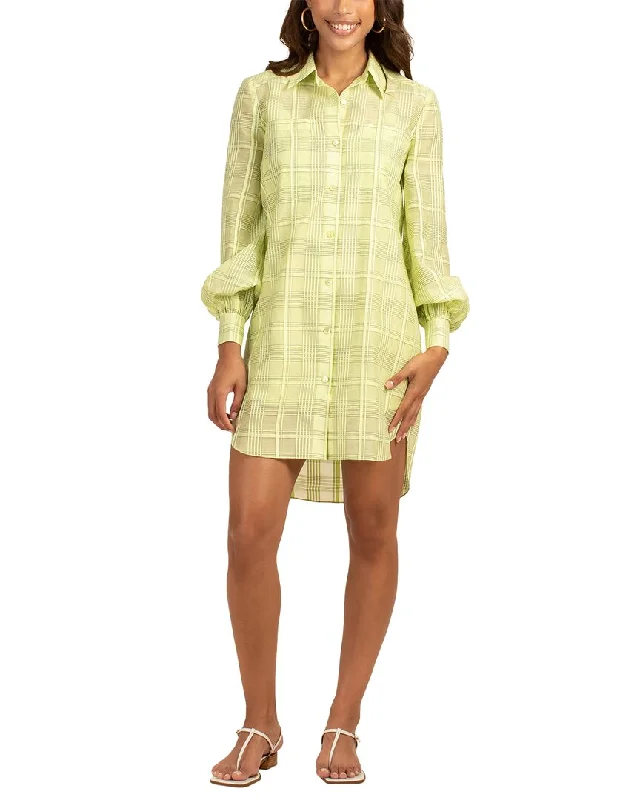 Trina Turk Aisling Silk-Blend Mini Dress Elegant Vintage Mini Dress
