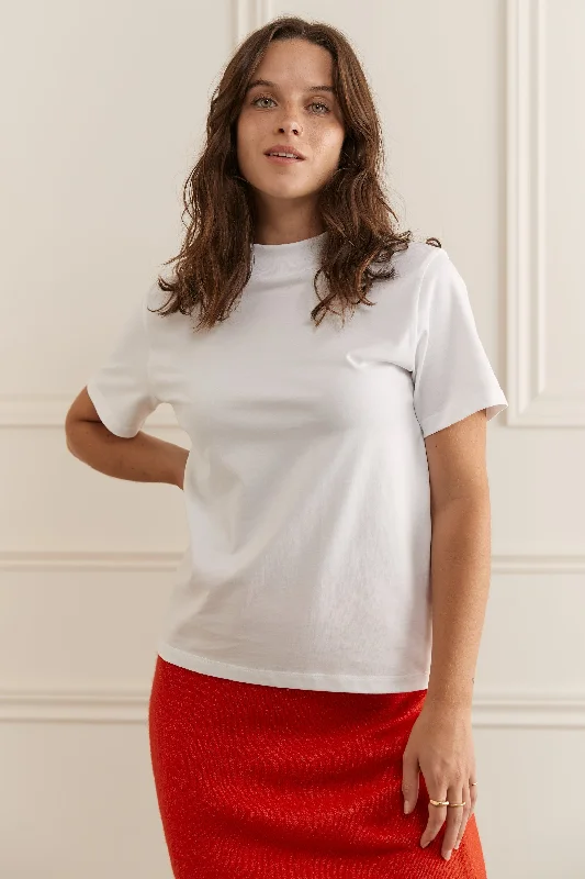 T-shirt col montant - 9120-- Real Fur Shearling Chenille