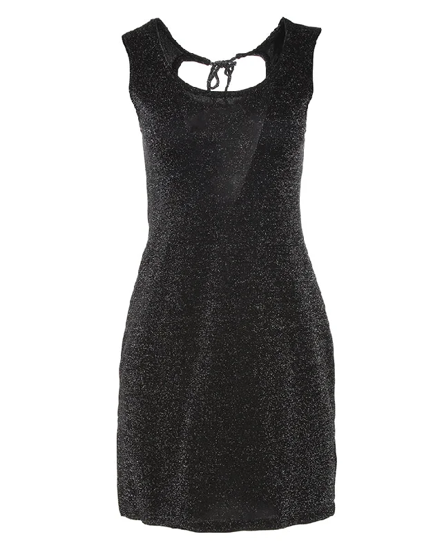 Y2K HIGHER STATE glitter mini Dress Cozy A-Line Mini Dress
