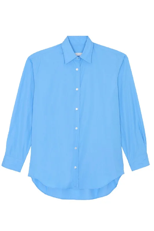 THE CLASSIC SHIRT | BLUE-- Mesh Blend Leather Blend Suede Blend