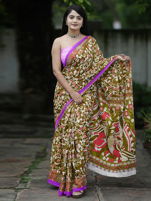 Women's Cotton Pink Printed Designer Saree With Blouse Piece Feminine Satin Blouse