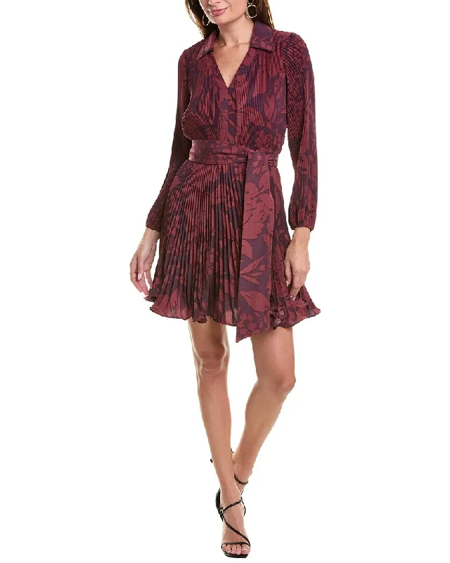Taylor Accordion Pleated Mini Dress Cozy Knit Mini Dress