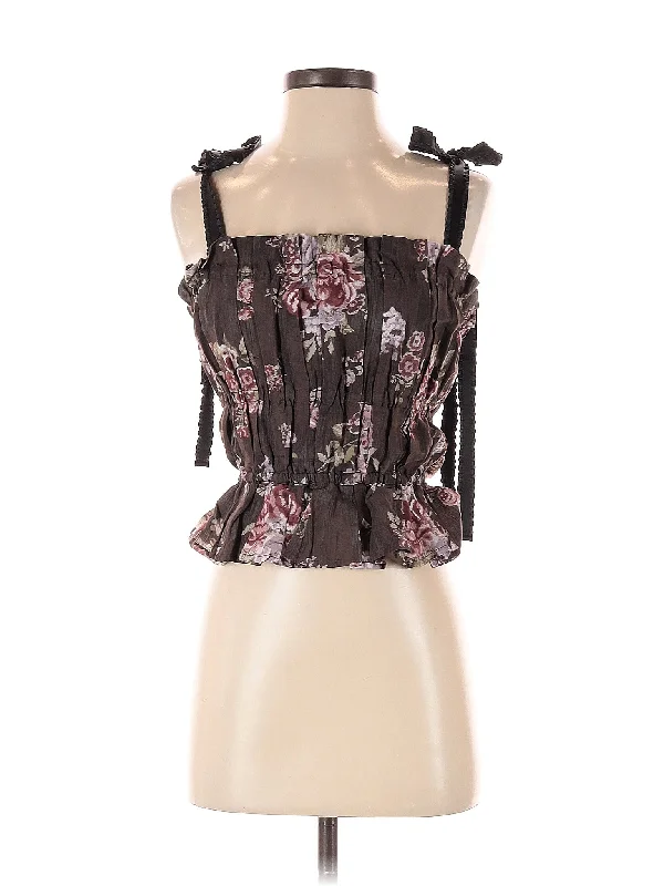 Sleeveless Blouse Feminine Ruffle Blouse