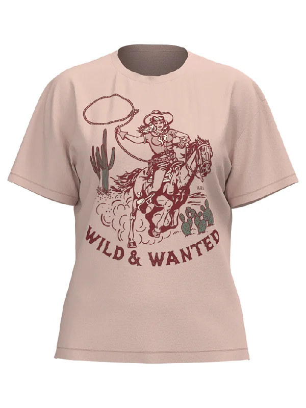Ariat 10054036 Womens Western Pulp T-Shirt Dusty Rose-- Houndstooth Herringbone Solid