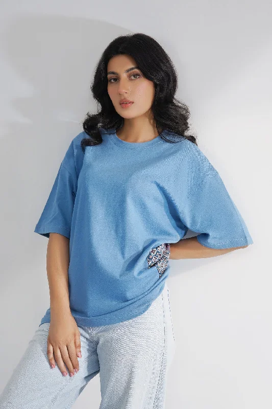 Women T-Shirt With Fashion Pockets-- Lace Blend Ribbed Blend Corduroy Blend
