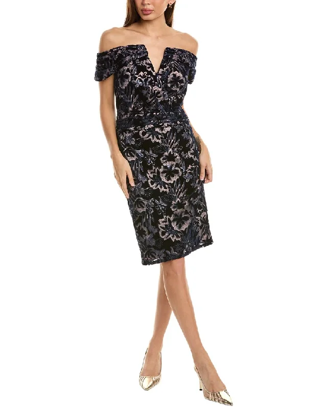 Tadashi Shoji Printed Mini Dress Comfortable Polka Dot Mini Dress