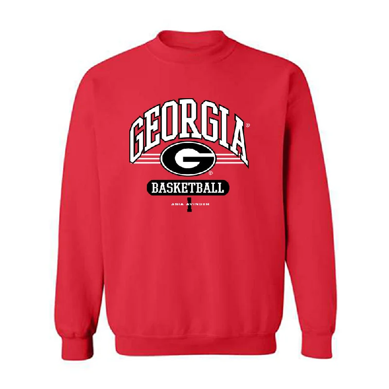 Georgia - NCAA Women's Basketball : Asia Avinger - Classic Fashion Shersey Crewneck Sweatshirt Hoodie with Zipper Placket Modern Functional Georgia - NCAA Women's Basketball : Asia Avinger - Classic Fashion Shersey Crewneck Sweatshirt Hoodie with Zipper Placket Modern Functional