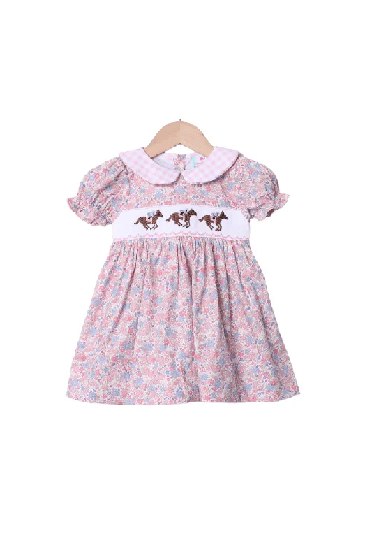 Smocked Run For The Roses Floral Dress Tunics Luxurious high-end