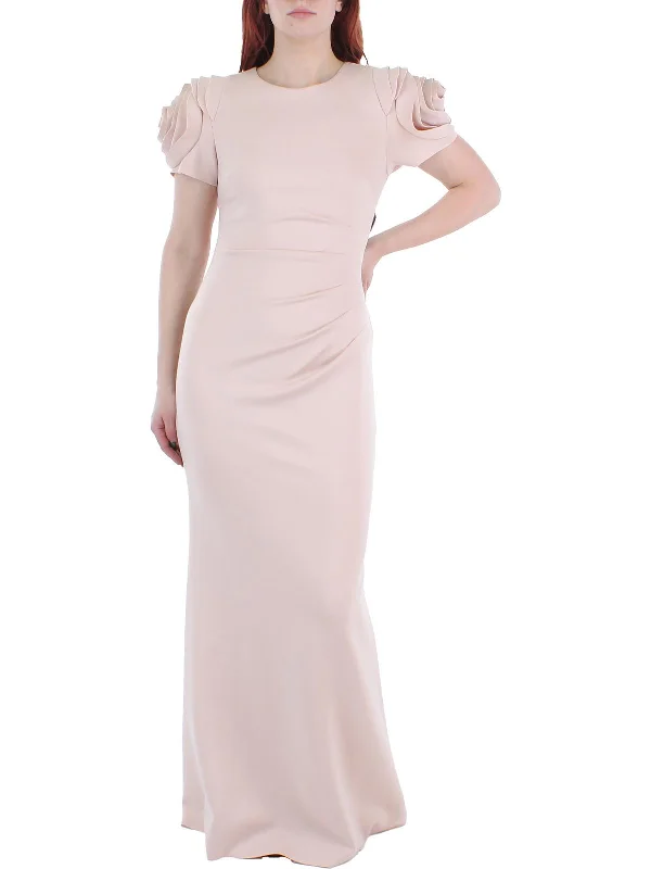Womens Ruched Fit & Flare Evening Dress sweetheart Neckline Romantic