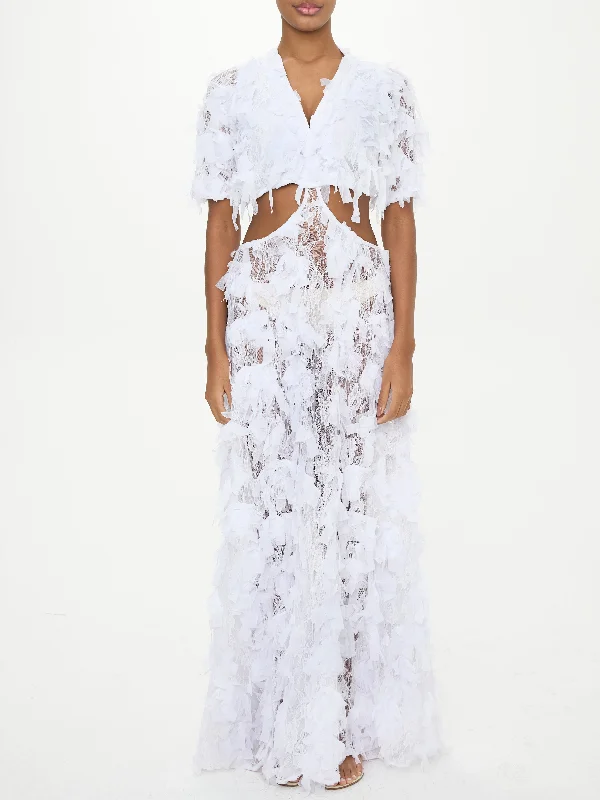 Celina Renda Branca Dress Tunics Designer luxury