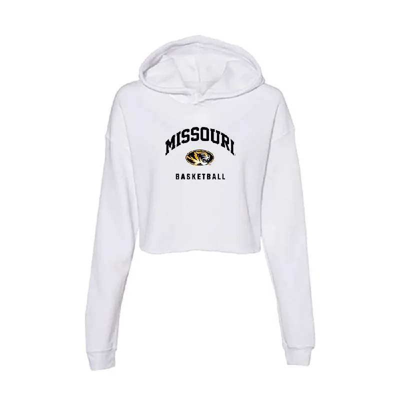 Missouri - NCAA Women's Basketball : Tilda Sjokvist - Women's Crop Fleece Hoodie Hoodie with Typography Text Message
